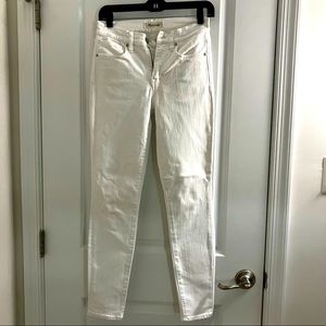 MADEWELL | 9” high riser skinny skinny white jeans | size 25